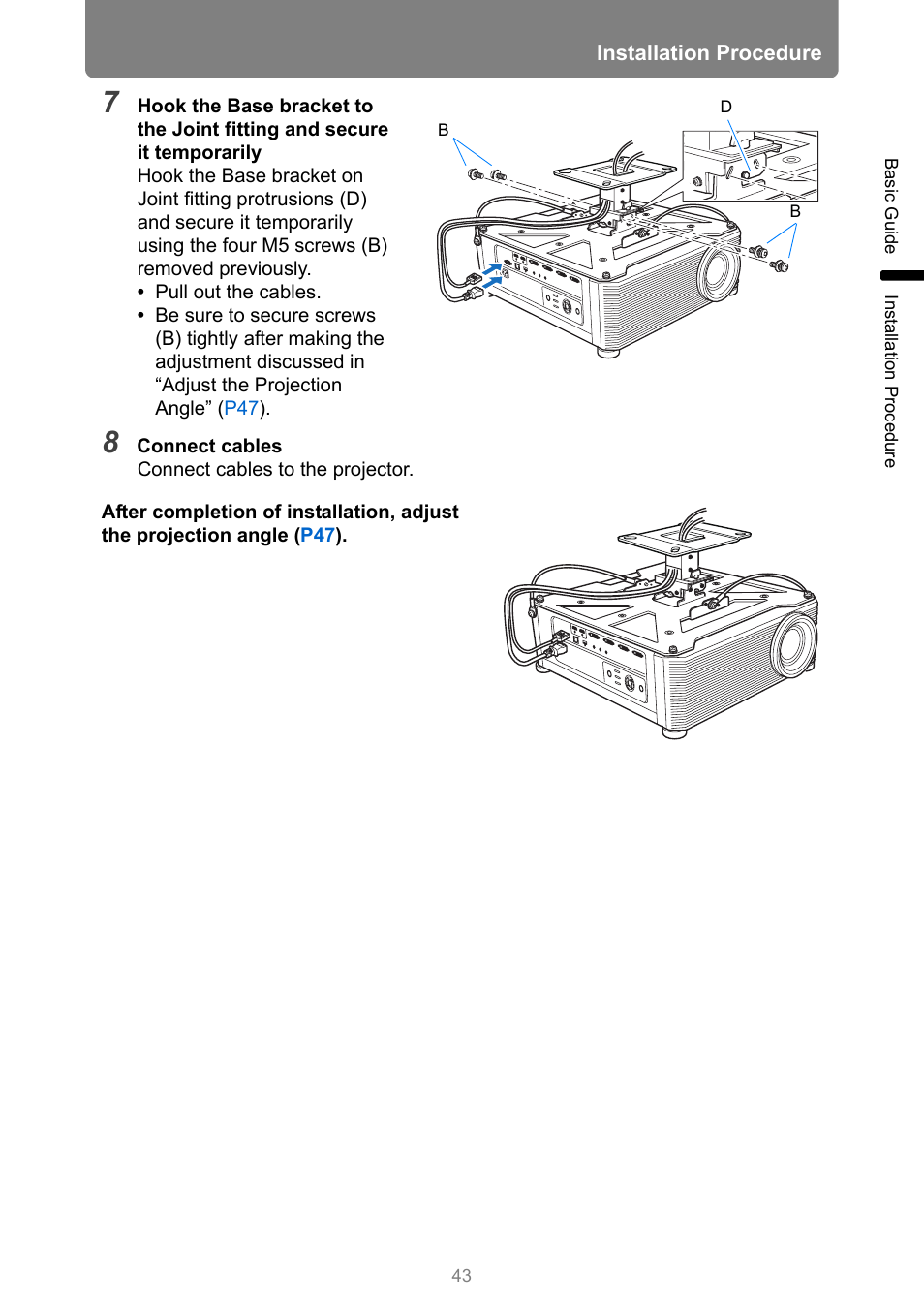 Canon REALiS 4K501ST Pro AV 5000-Lumen LCoS Projector User Manual | Page 43 / 196