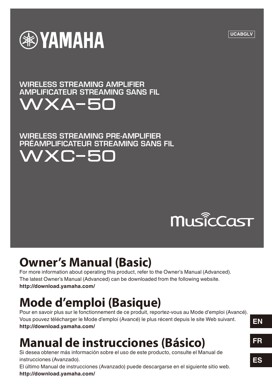 Yamaha WXA-50 MusicCast Wireless Streaming Amplifier (Dark Silver) User Manual | 52 pages