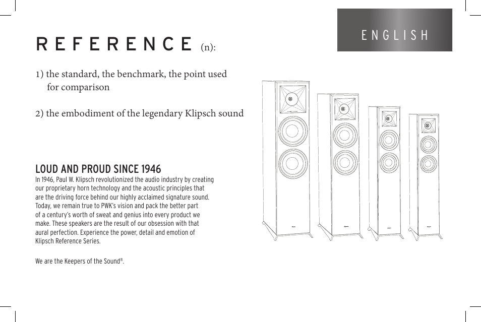 Loud and proud since 1946 | Klipsch Reference Premiere RP-500SA II Two-Way Dolby Atmos Elevation/Surround Speakers (Ebony, Pair) User Manual | Page 3 / 68