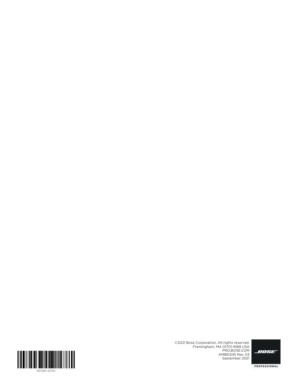 Bose Professional FreeSpace FS4SE Surface-Mount Indoor/Outdoor Passive Loudspeaker (Pair, Black) User Manual | Page 88 / 88