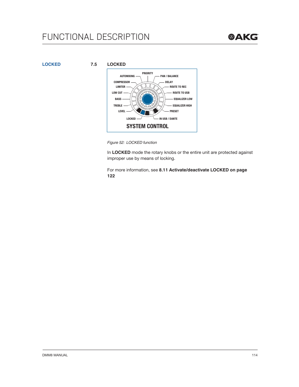 Functional description, System control | Akg DMM8 ULD Digital Automatic Microphone Mixer with LAN and DANTE Interface User Manual | Page 114 / 259