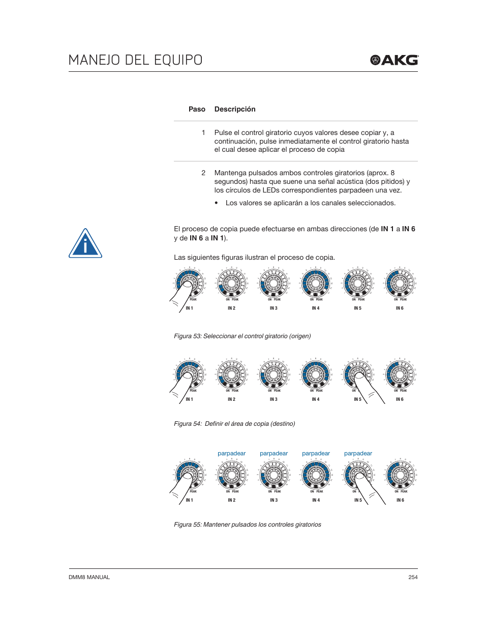 Manejo del equipo, Parpadear, Dmm8 manual 254 | Akg DMM8 ULD Digital Automatic Microphone Mixer with LAN and DANTE Interface User Manual | Page 254 / 259