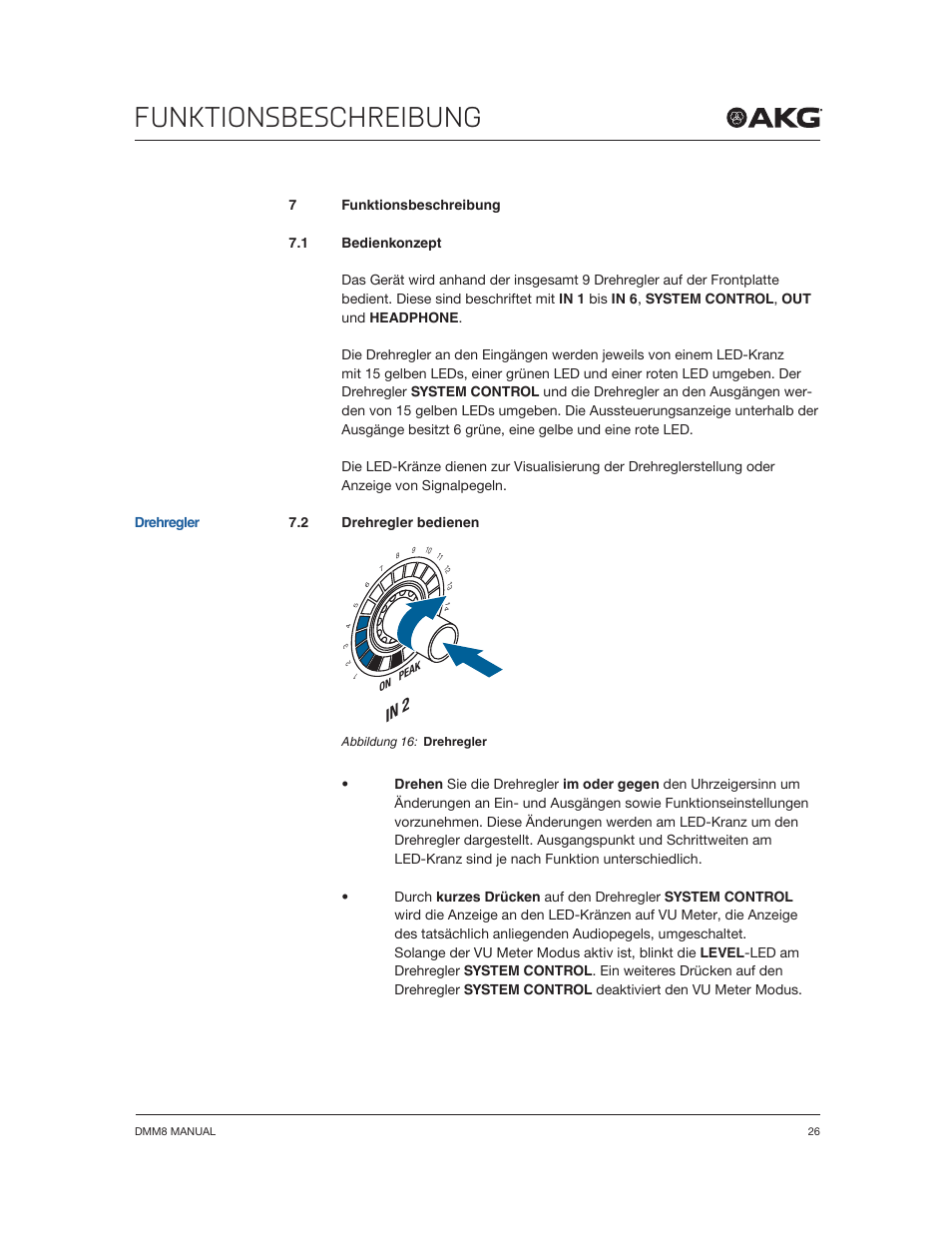 Funktionsbeschreibung | Akg DMM8 ULD Digital Automatic Microphone Mixer with LAN and DANTE Interface User Manual | Page 26 / 259