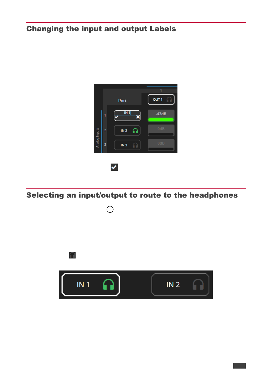 Changing the input and output labels | Kramer 4x4 Audio and Dante Mixer User Manual | Page 18 / 53