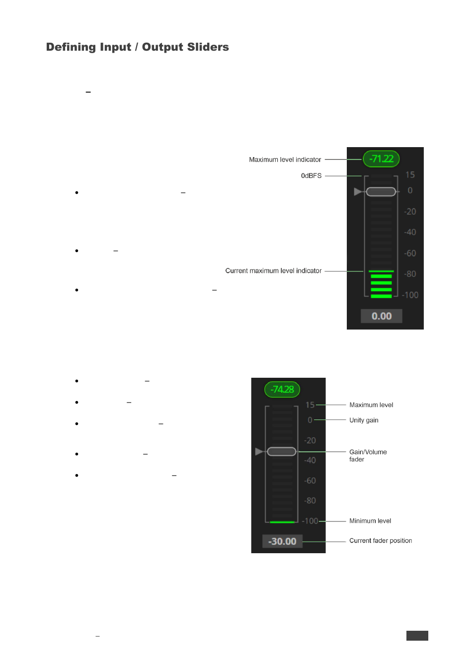 Defining input / output sliders | Kramer 4x4 Audio and Dante Mixer User Manual | Page 23 / 53