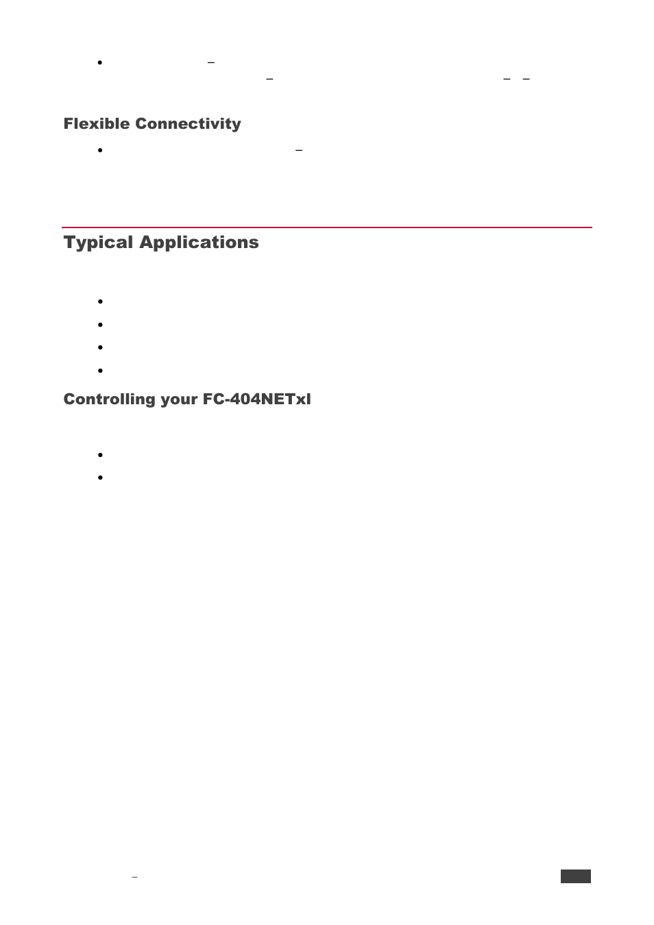 Flexible connectivity, Typical applications, Controlling your fc-404netxl | Kramer 4x4 Audio and Dante Mixer User Manual | Page 5 / 53