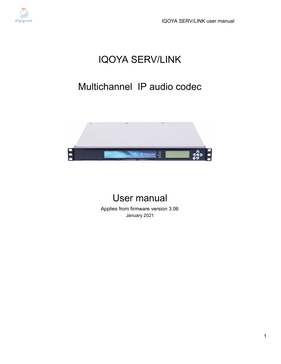 Digigram Software for IQOYA SERV/LINK 88 (Upgrades from 8 Codecs to 16) User Manual | 160 pages