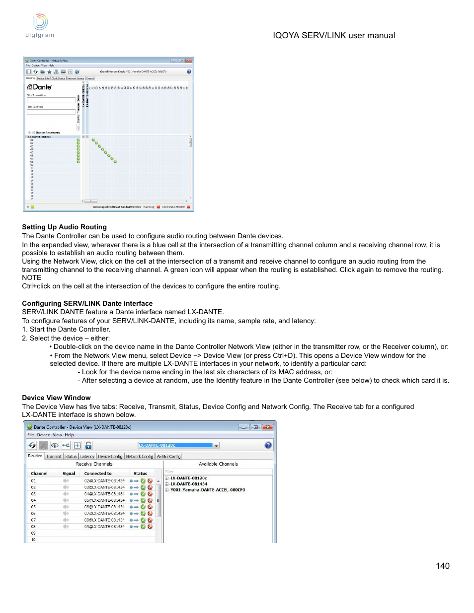 Digigram Software for IQOYA SERV/LINK 88 (Upgrades from 8 Codecs to 16) User Manual | Page 140 / 160