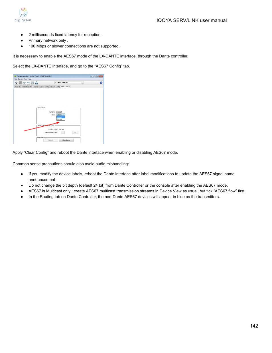 Digigram Software for IQOYA SERV/LINK 88 (Upgrades from 8 Codecs to 16) User Manual | Page 142 / 160