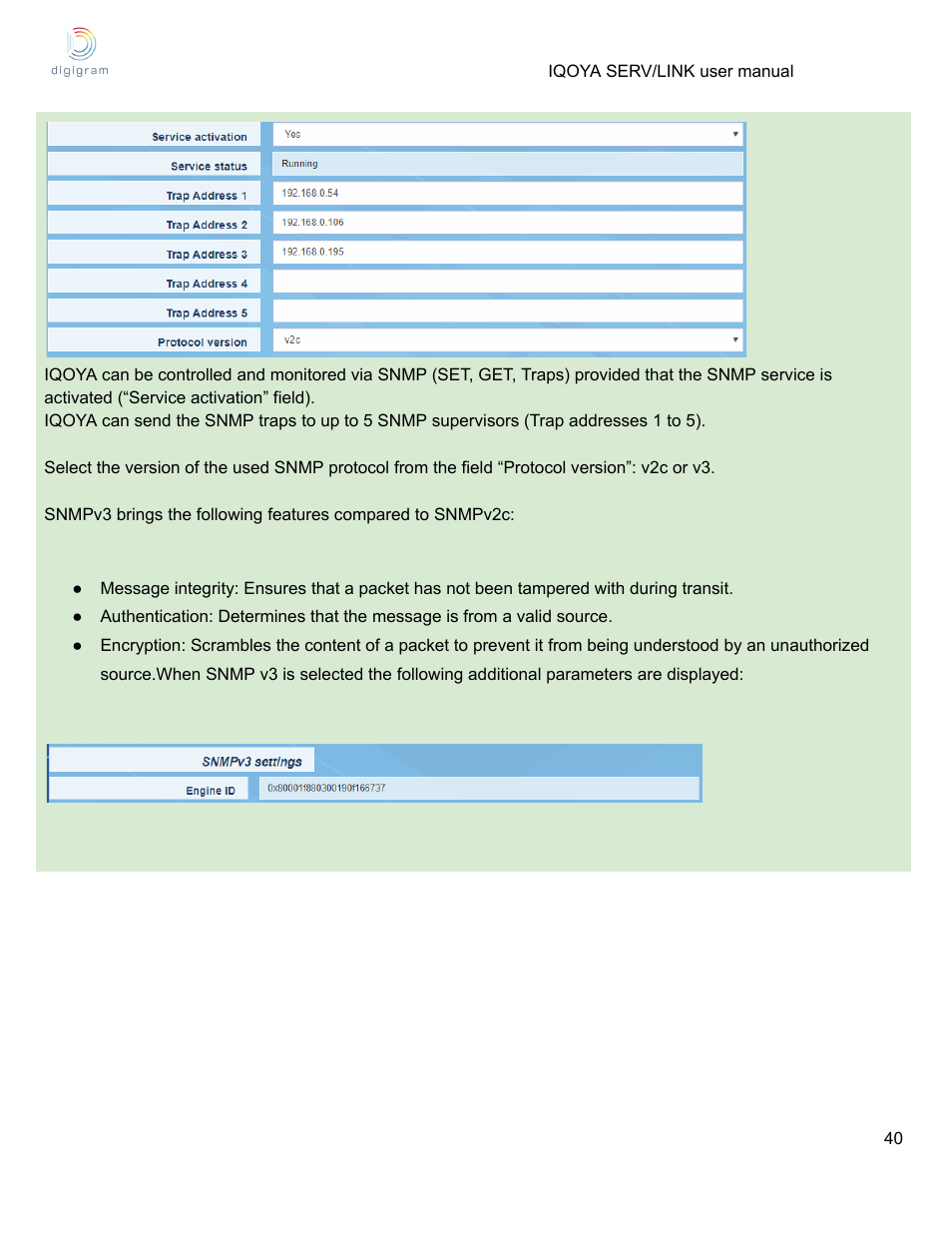Digigram Software for IQOYA SERV/LINK 88 (Upgrades from 8 Codecs to 16) User Manual | Page 40 / 160