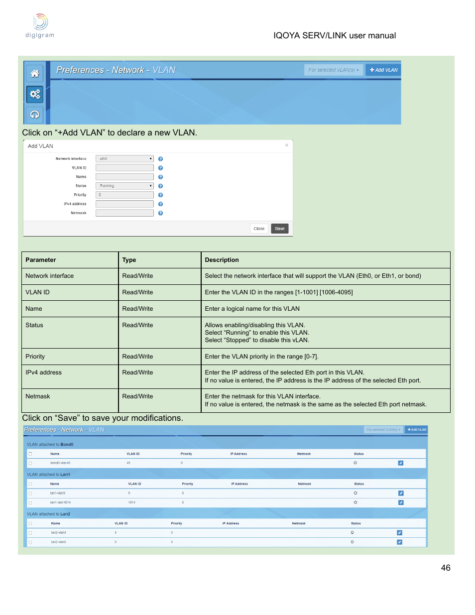 Iqoya serv/link user manual 46 | Digigram Software for IQOYA SERV/LINK 88 (Upgrades from 8 Codecs to 16) User Manual | Page 46 / 160