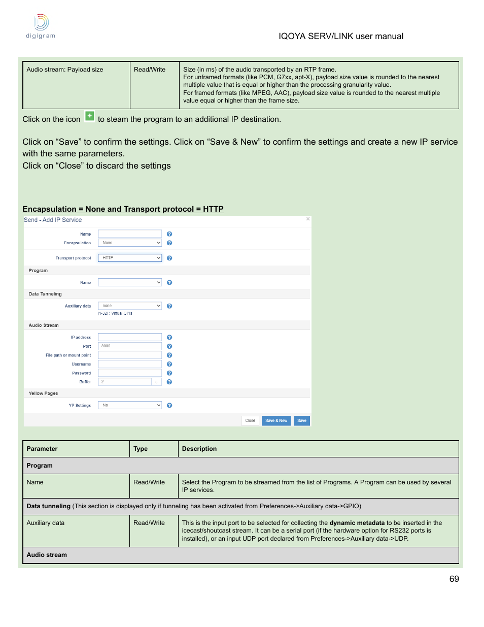 Iqoya serv/link user manual 69 | Digigram Software for IQOYA SERV/LINK 88 (Upgrades from 8 Codecs to 16) User Manual | Page 69 / 160