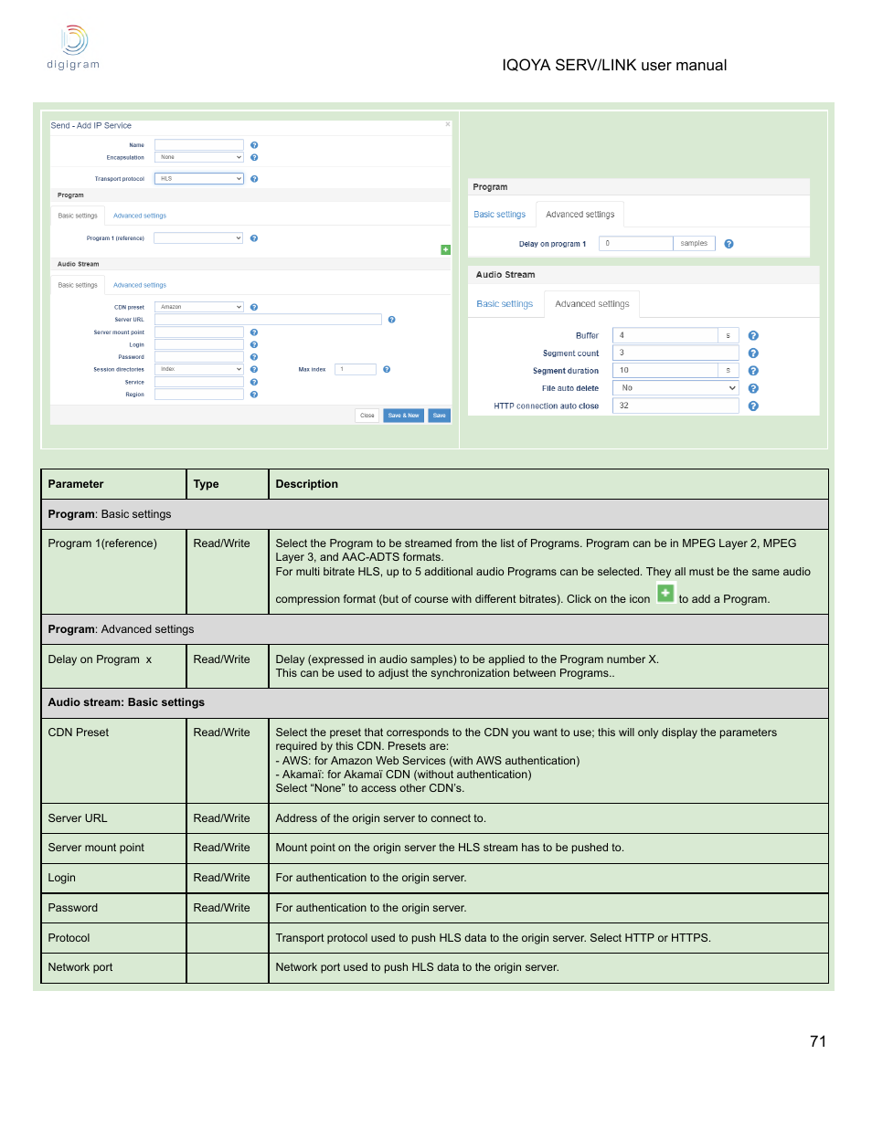 Iqoya serv/link user manual 71 | Digigram Software for IQOYA SERV/LINK 88 (Upgrades from 8 Codecs to 16) User Manual | Page 71 / 160