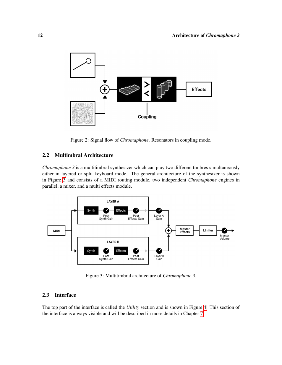 Multimbral architecture, Interface | Applied Acoustics Systems Chromaphone 3 Upgrade Acoustic Object Synthesizer Plug-In (Download) User Manual | Page 12 / 83