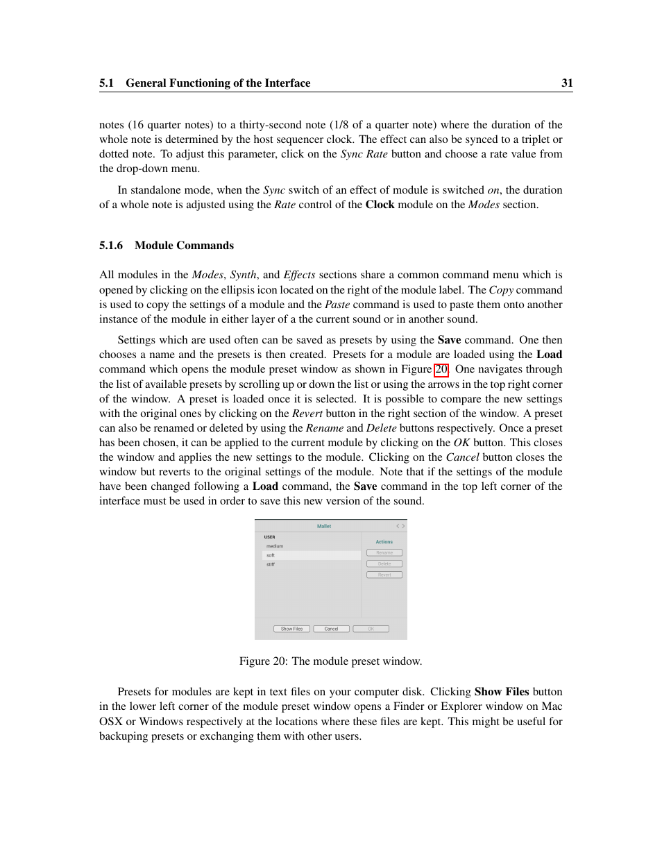 Module commands | Applied Acoustics Systems Chromaphone 3 Upgrade Acoustic Object Synthesizer Plug-In (Download) User Manual | Page 31 / 83
