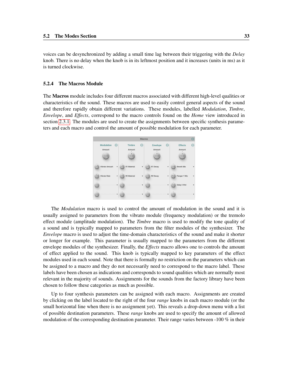 The macros module | Applied Acoustics Systems Chromaphone 3 Upgrade Acoustic Object Synthesizer Plug-In (Download) User Manual | Page 33 / 83