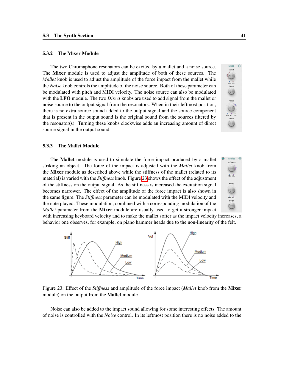 The mixer module, The mallet module | Applied Acoustics Systems Chromaphone 3 Upgrade Acoustic Object Synthesizer Plug-In (Download) User Manual | Page 41 / 83