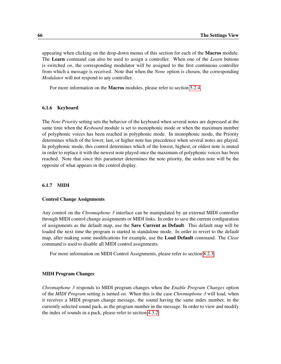 Keyboard, Midi | Applied Acoustics Systems Chromaphone 3 Upgrade Acoustic Object Synthesizer Plug-In (Download) User Manual | Page 66 / 83