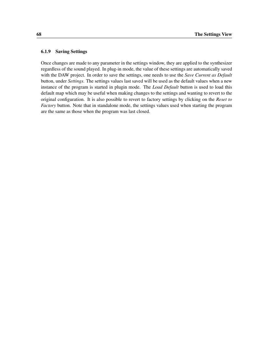 Saving settings | Applied Acoustics Systems Chromaphone 3 Upgrade Acoustic Object Synthesizer Plug-In (Download) User Manual | Page 68 / 83