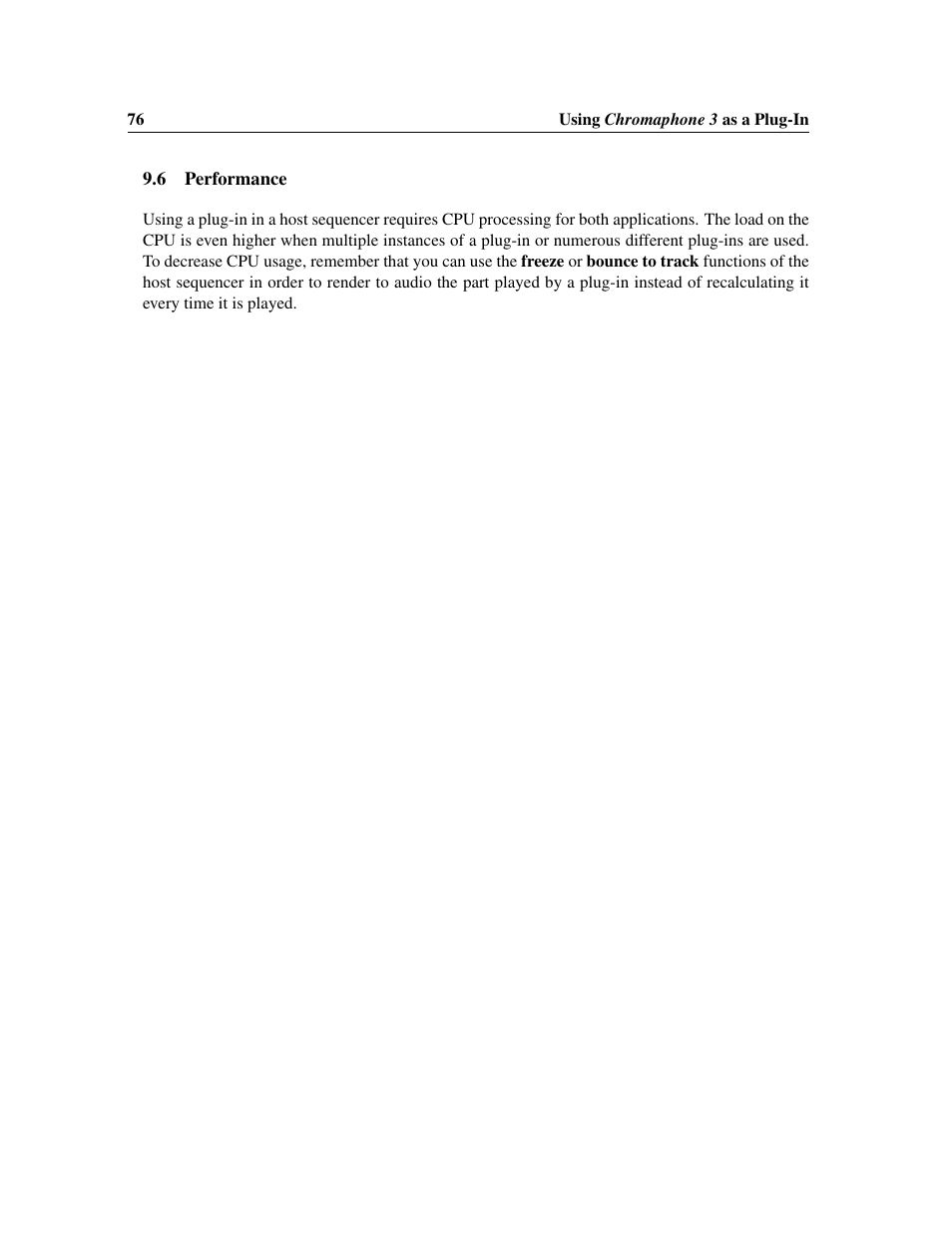 Performance | Applied Acoustics Systems Chromaphone 3 Upgrade Acoustic Object Synthesizer Plug-In (Download) User Manual | Page 76 / 83