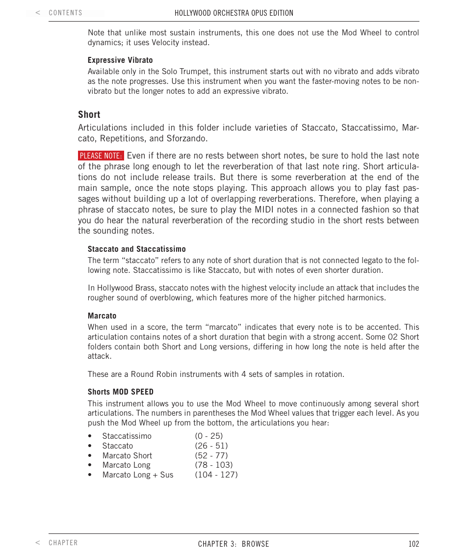 EastWest Hollywood Orchestra Opus Edition Virtual Instrument Plug-In (Download) User Manual | Page 102 / 228