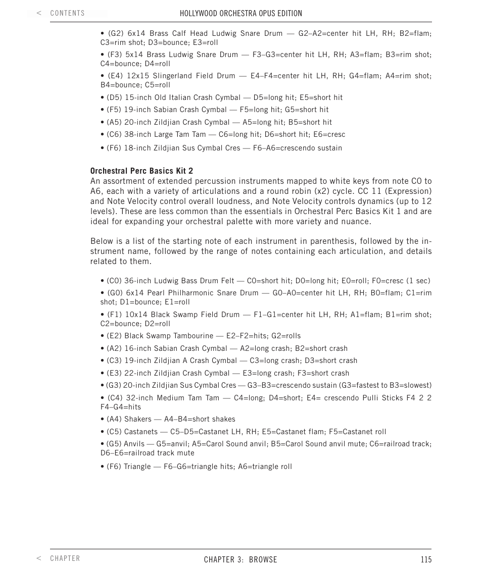 EastWest Hollywood Orchestra Opus Edition Virtual Instrument Plug-In (Download) User Manual | Page 115 / 228