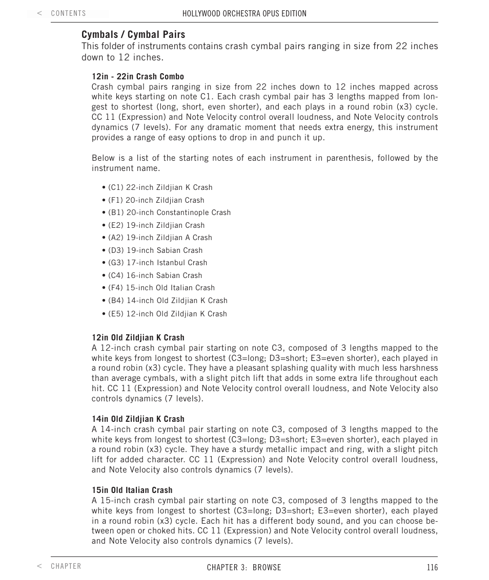 EastWest Hollywood Orchestra Opus Edition Virtual Instrument Plug-In (Download) User Manual | Page 116 / 228