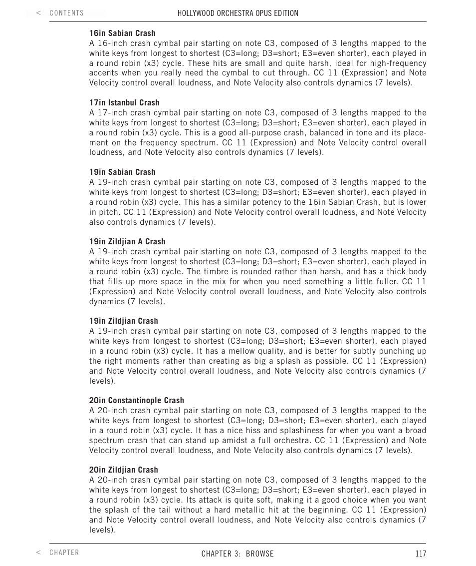 EastWest Hollywood Orchestra Opus Edition Virtual Instrument Plug-In (Download) User Manual | Page 117 / 228