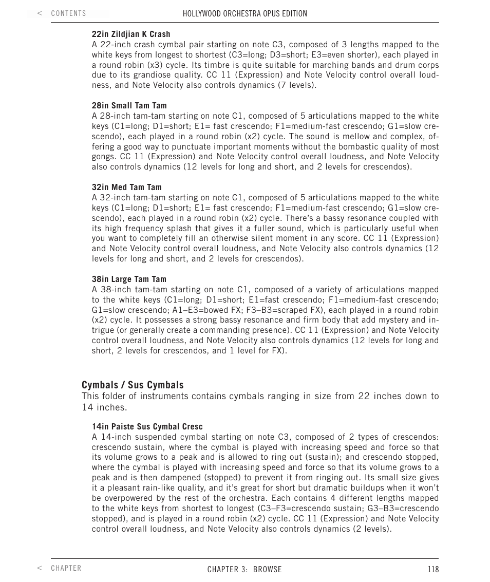 EastWest Hollywood Orchestra Opus Edition Virtual Instrument Plug-In (Download) User Manual | Page 118 / 228