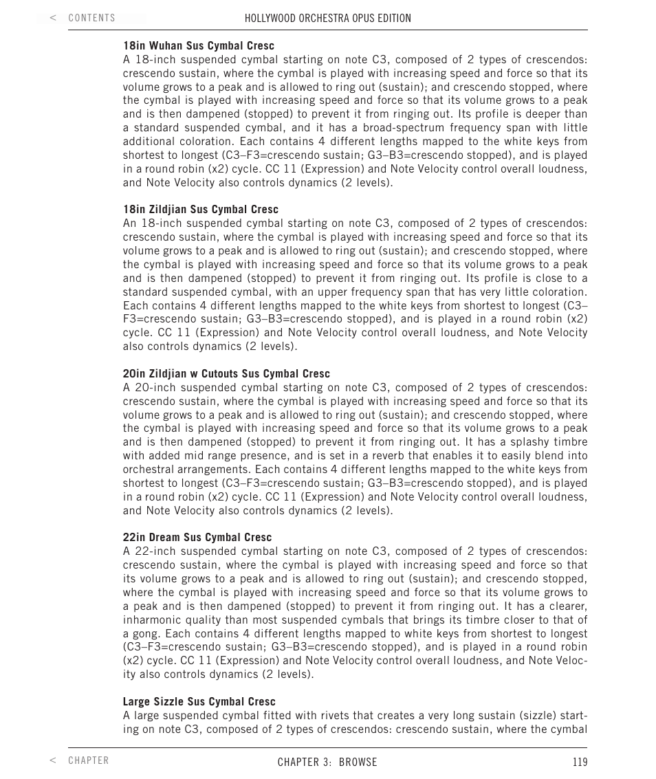 EastWest Hollywood Orchestra Opus Edition Virtual Instrument Plug-In (Download) User Manual | Page 119 / 228