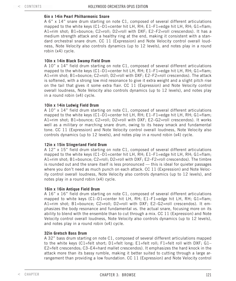 EastWest Hollywood Orchestra Opus Edition Virtual Instrument Plug-In (Download) User Manual | Page 121 / 228