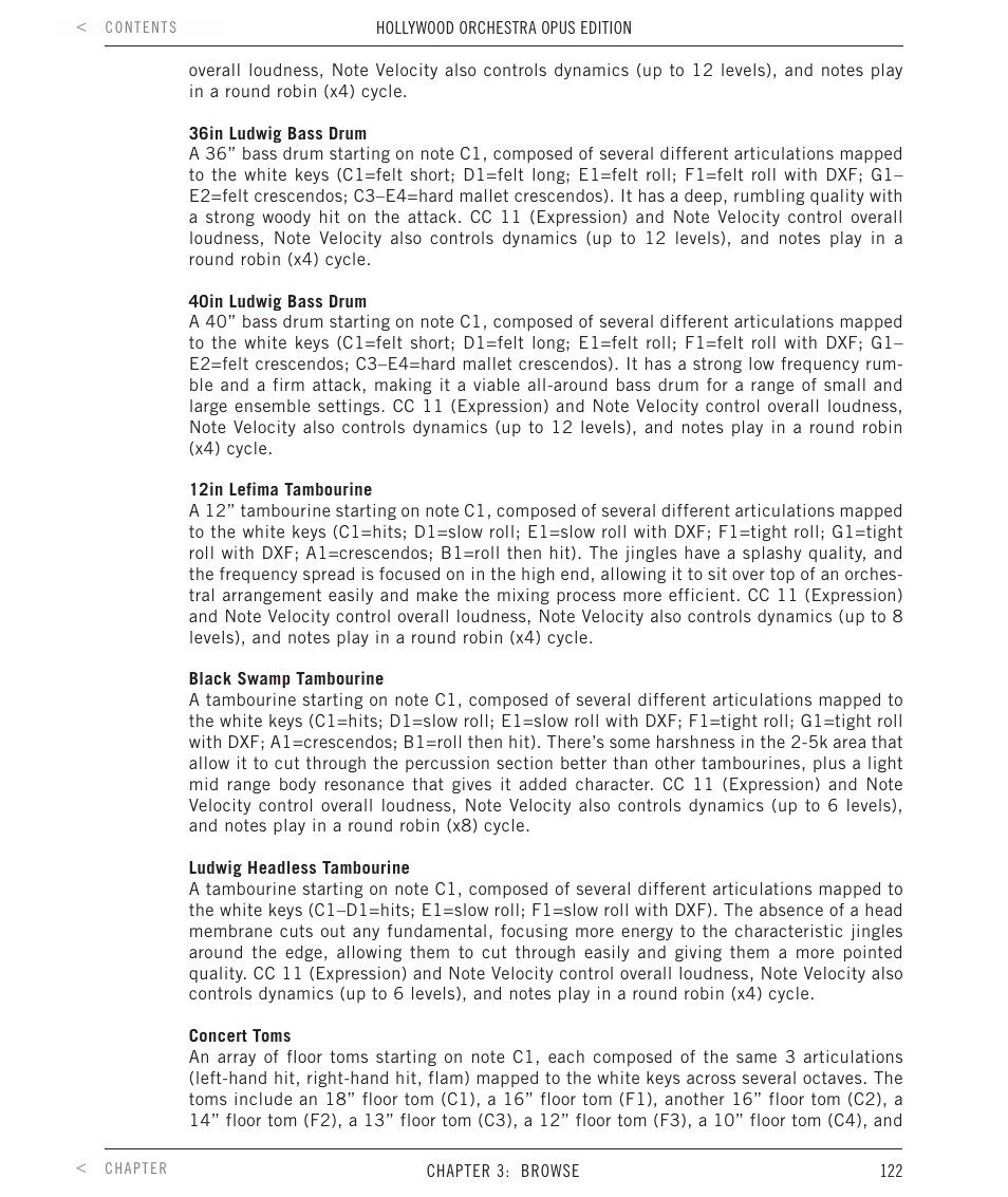 EastWest Hollywood Orchestra Opus Edition Virtual Instrument Plug-In (Download) User Manual | Page 122 / 228