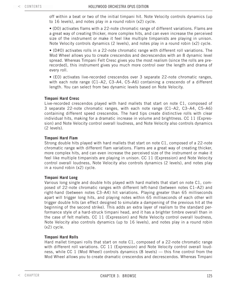 EastWest Hollywood Orchestra Opus Edition Virtual Instrument Plug-In (Download) User Manual | Page 125 / 228