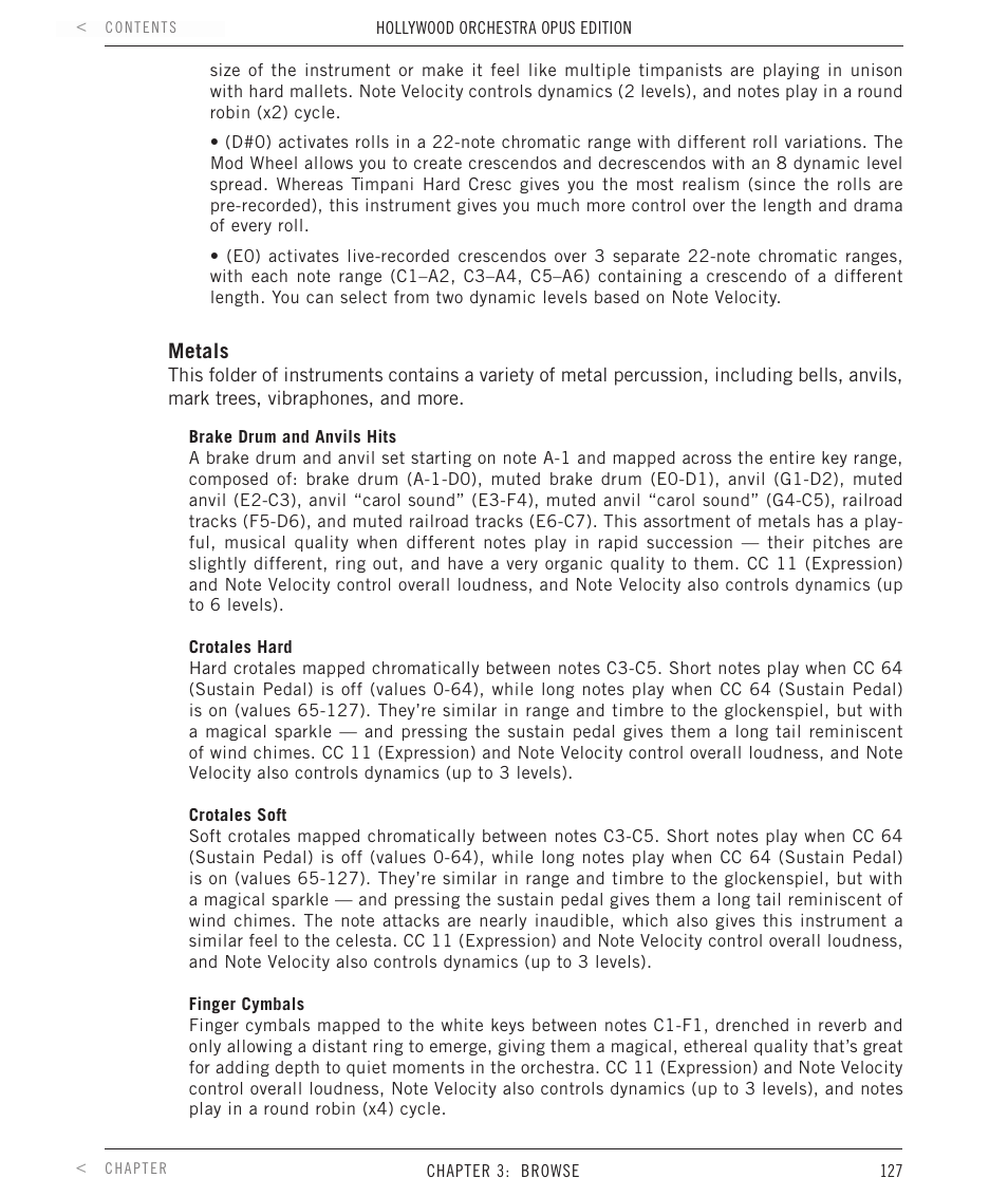 EastWest Hollywood Orchestra Opus Edition Virtual Instrument Plug-In (Download) User Manual | Page 127 / 228