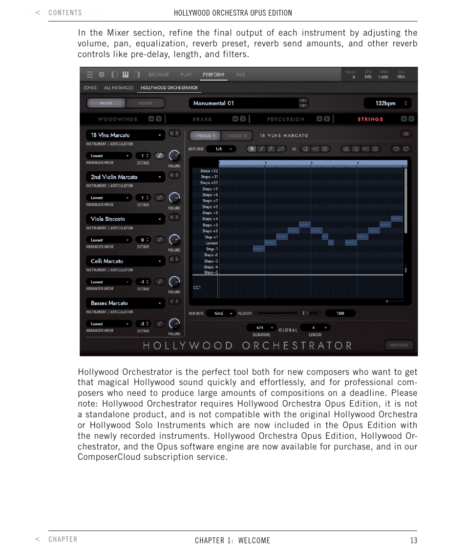 EastWest Hollywood Orchestra Opus Edition Virtual Instrument Plug-In (Download) User Manual | Page 13 / 228