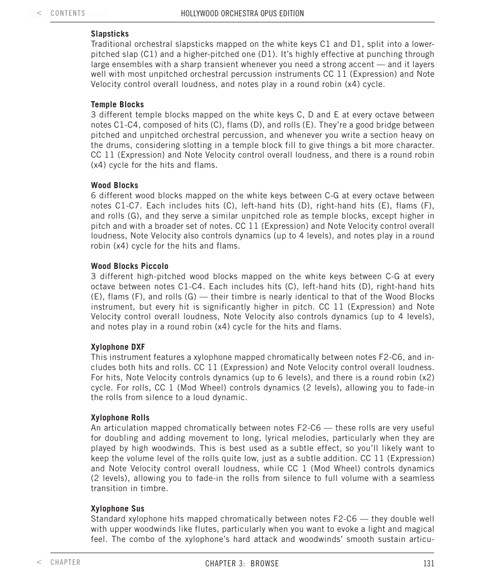 EastWest Hollywood Orchestra Opus Edition Virtual Instrument Plug-In (Download) User Manual | Page 131 / 228