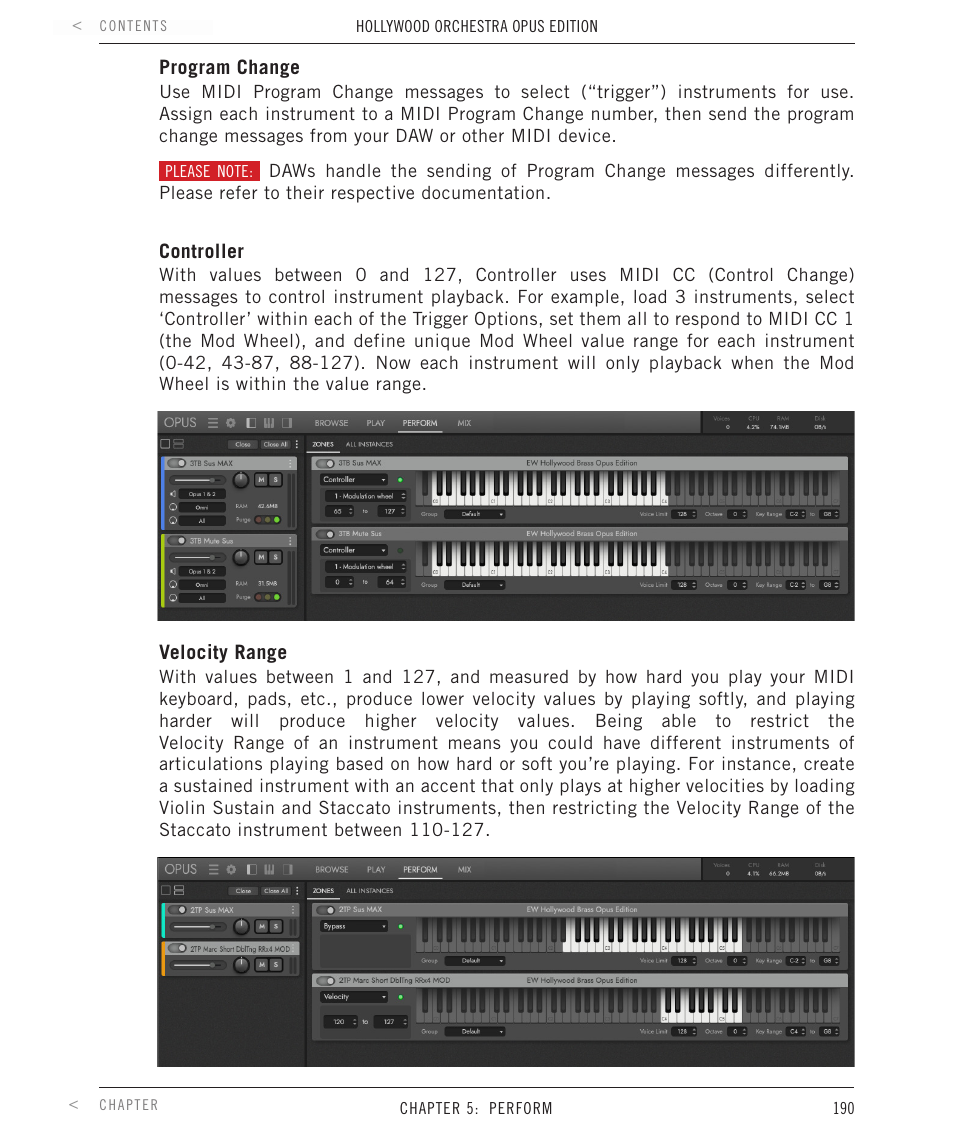 EastWest Hollywood Orchestra Opus Edition Virtual Instrument Plug-In (Download) User Manual | Page 190 / 228