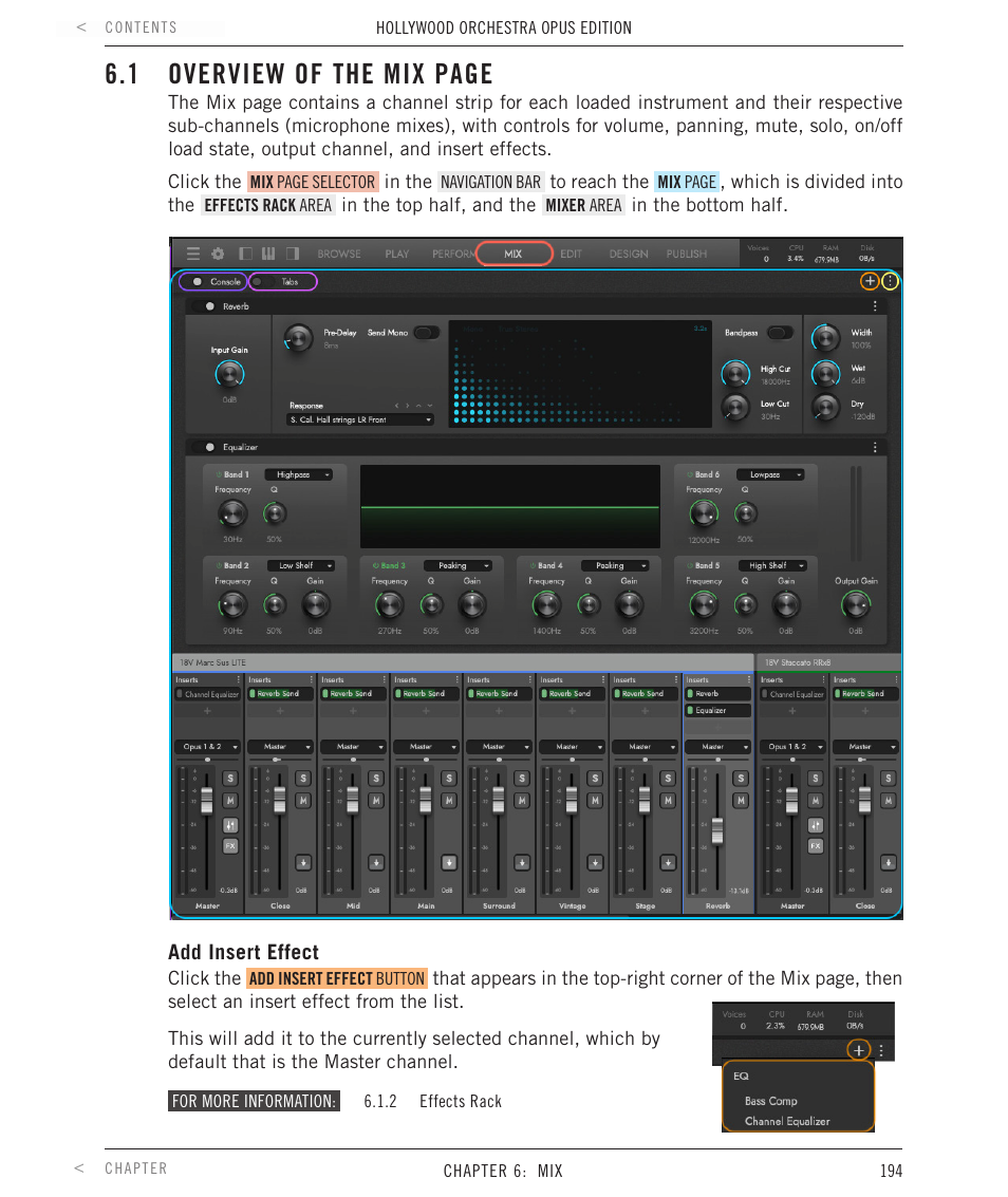 1 overview of the mix page | EastWest Hollywood Orchestra Opus Edition Virtual Instrument Plug-In (Download) User Manual | Page 194 / 228