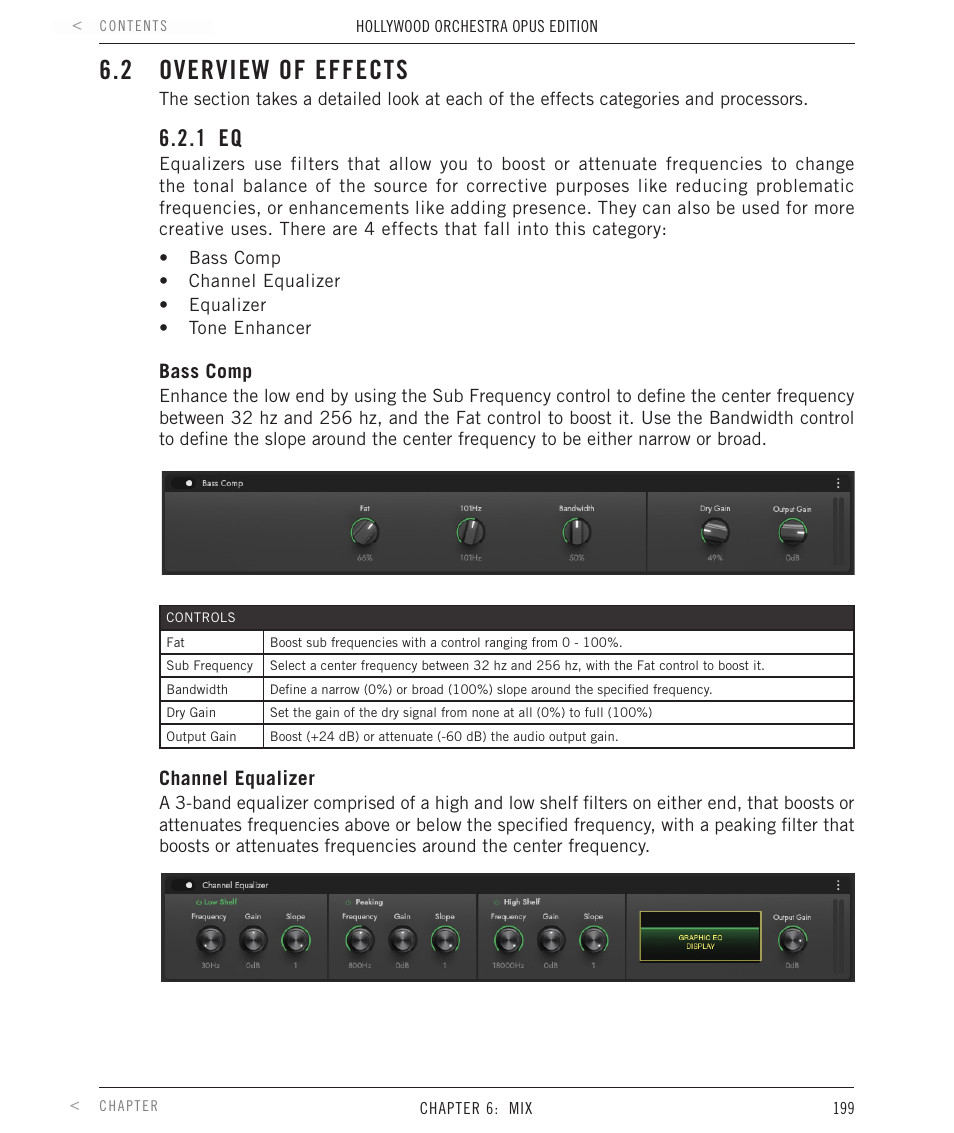 2 overview of effects, 1 eq, Overview of effects | EastWest Hollywood Orchestra Opus Edition Virtual Instrument Plug-In (Download) User Manual | Page 199 / 228