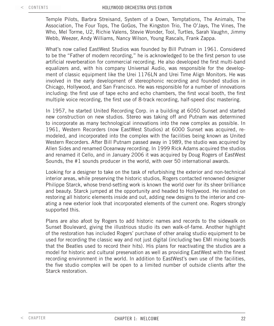 EastWest Hollywood Orchestra Opus Edition Virtual Instrument Plug-In (Download) User Manual | Page 22 / 228