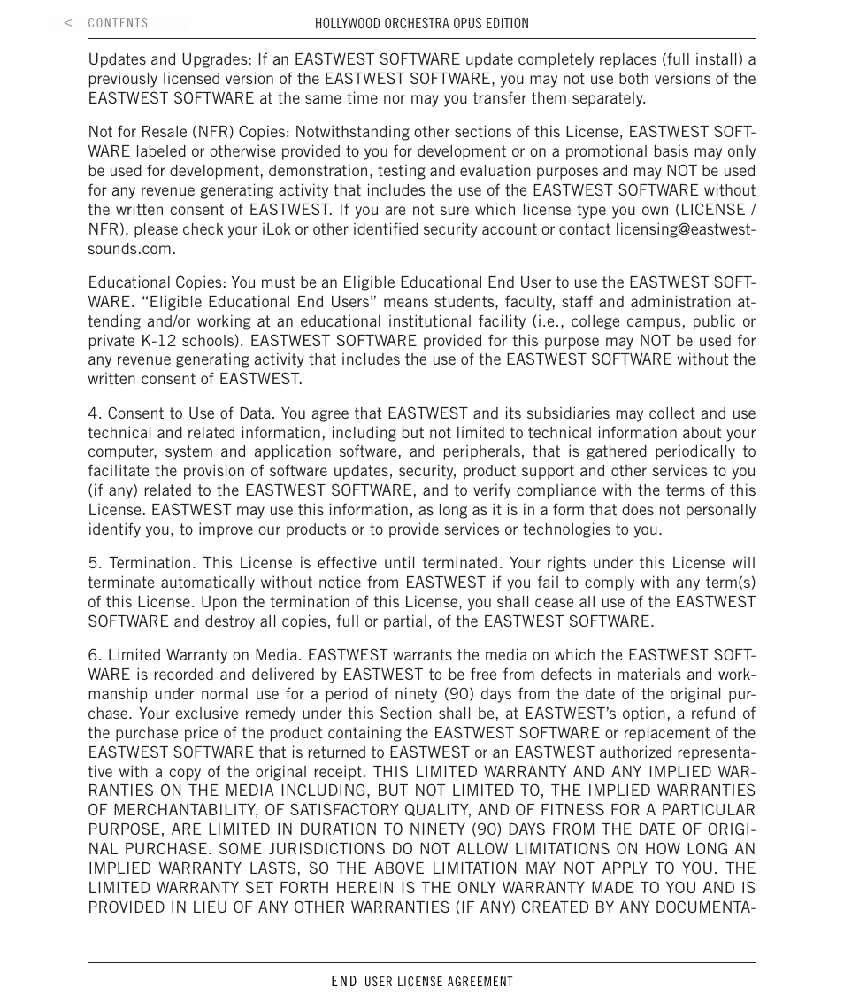 EastWest Hollywood Orchestra Opus Edition Virtual Instrument Plug-In (Download) User Manual | Page 226 / 228