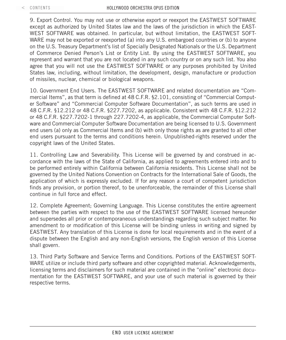 EastWest Hollywood Orchestra Opus Edition Virtual Instrument Plug-In (Download) User Manual | Page 228 / 228