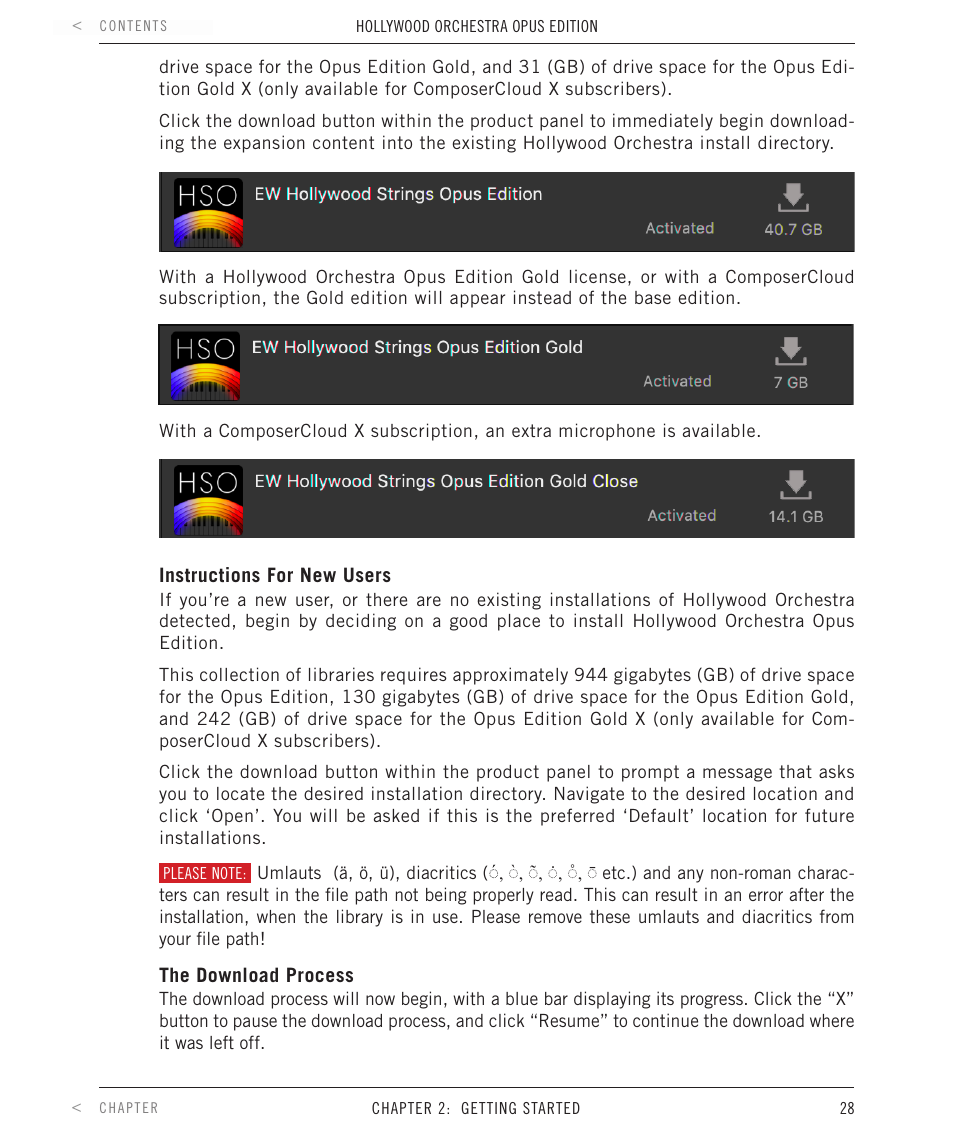 EastWest Hollywood Orchestra Opus Edition Virtual Instrument Plug-In (Download) User Manual | Page 28 / 228