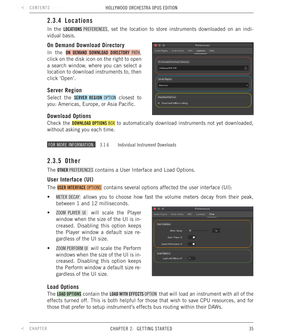 4 locations, 5 other | EastWest Hollywood Orchestra Opus Edition Virtual Instrument Plug-In (Download) User Manual | Page 35 / 228