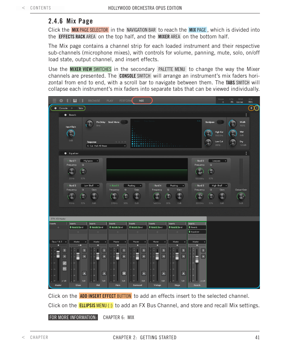 6 mix page | EastWest Hollywood Orchestra Opus Edition Virtual Instrument Plug-In (Download) User Manual | Page 41 / 228