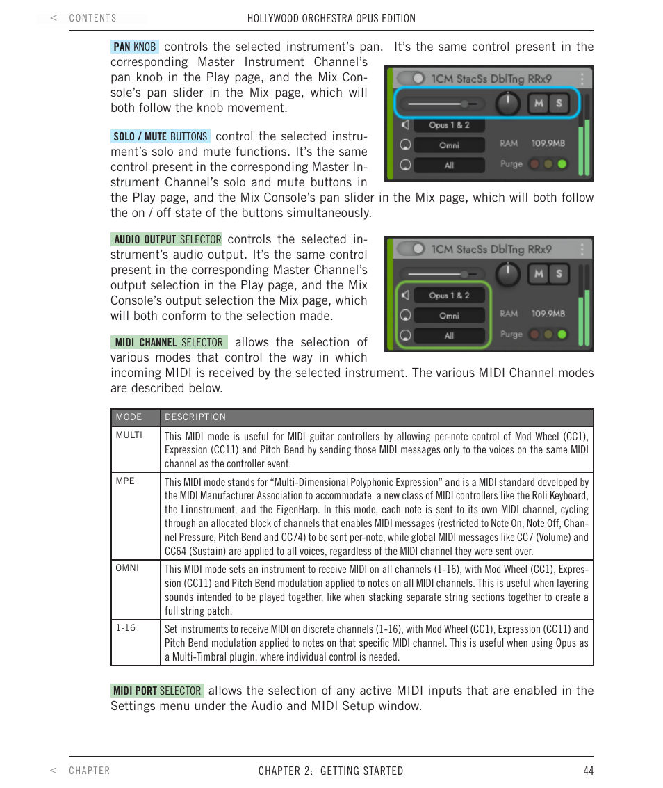 EastWest Hollywood Orchestra Opus Edition Virtual Instrument Plug-In (Download) User Manual | Page 44 / 228