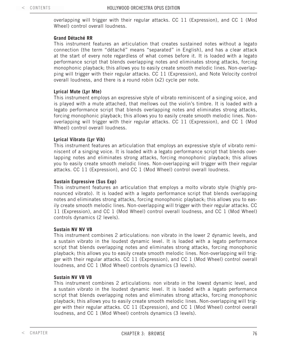 EastWest Hollywood Orchestra Opus Edition Virtual Instrument Plug-In (Download) User Manual | Page 76 / 228