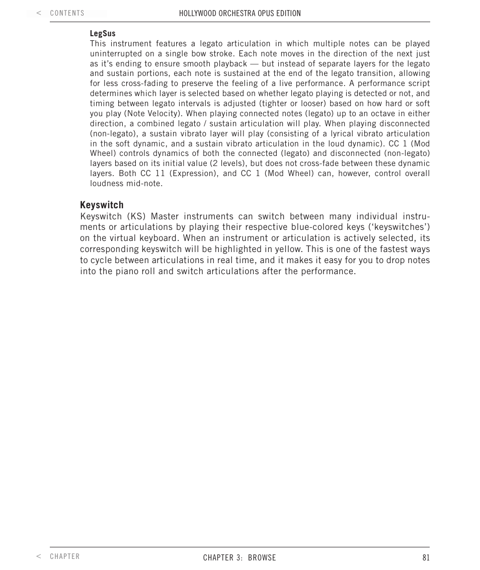 EastWest Hollywood Orchestra Opus Edition Virtual Instrument Plug-In (Download) User Manual | Page 81 / 228