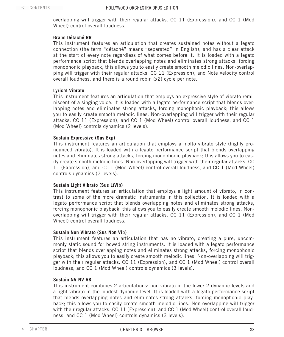 EastWest Hollywood Orchestra Opus Edition Virtual Instrument Plug-In (Download) User Manual | Page 83 / 228