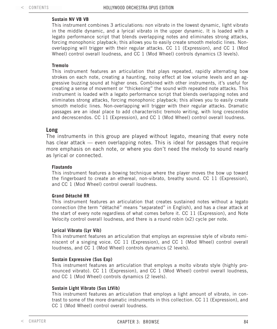 EastWest Hollywood Orchestra Opus Edition Virtual Instrument Plug-In (Download) User Manual | Page 84 / 228